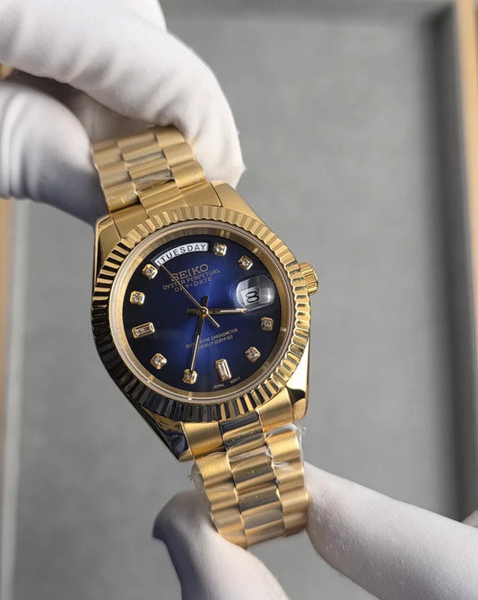 Gold "Blue Diamond" Day-Date Mod