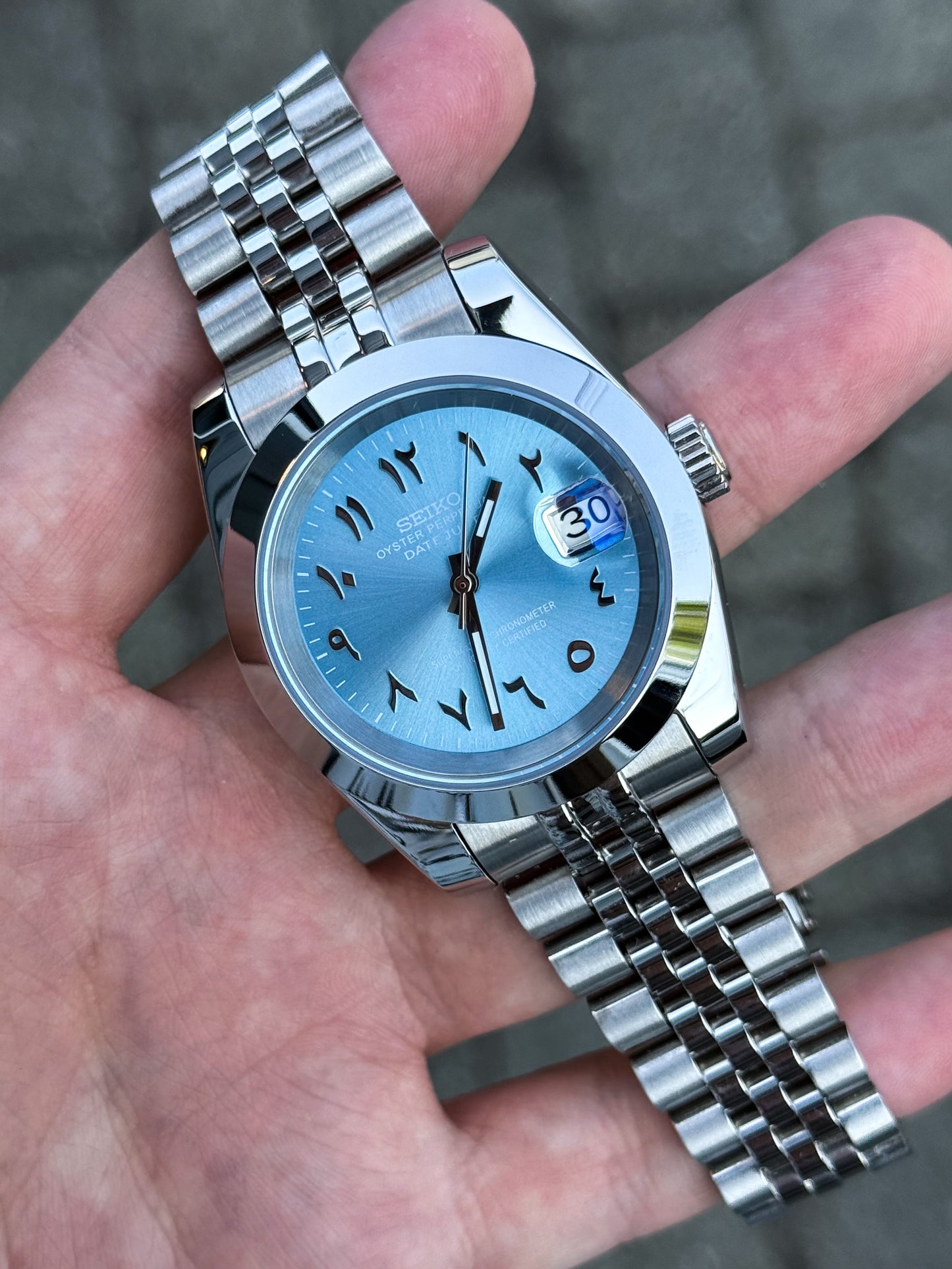 "Platinum Arabic" Datejust Mod