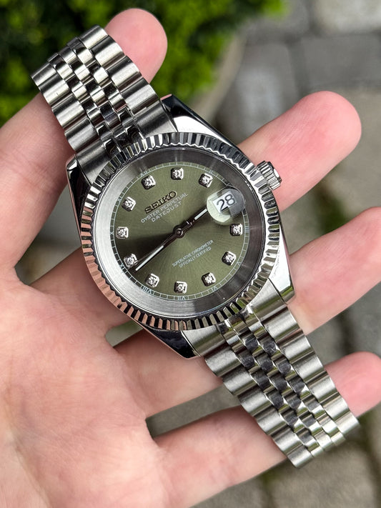(På lager) "Diamond Olive" Datejust Mod