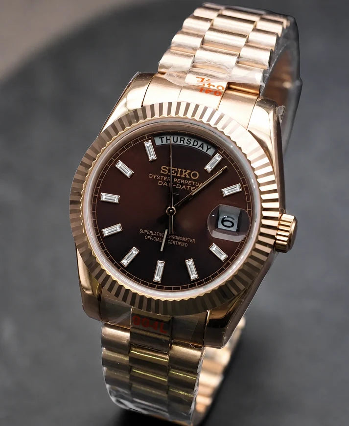 Rosegold "Choco Diamond" Day-Date Mod
