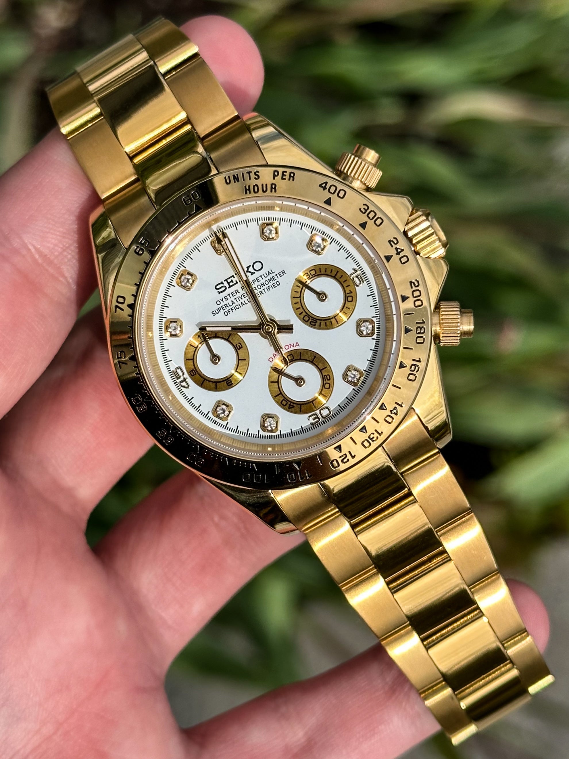 PRE ORDER Gold Diamond Dial Daytona Mod