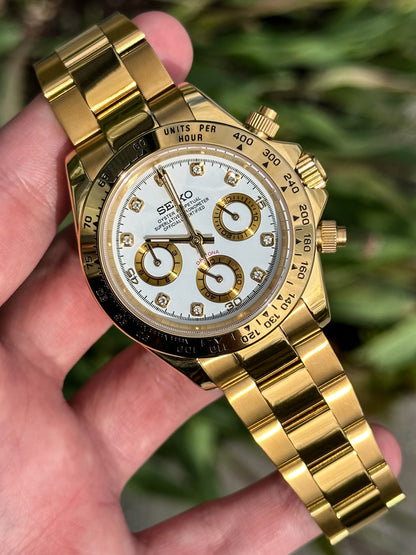 (PRE ORDER) Gold "Diamond Dial" Daytona Mod