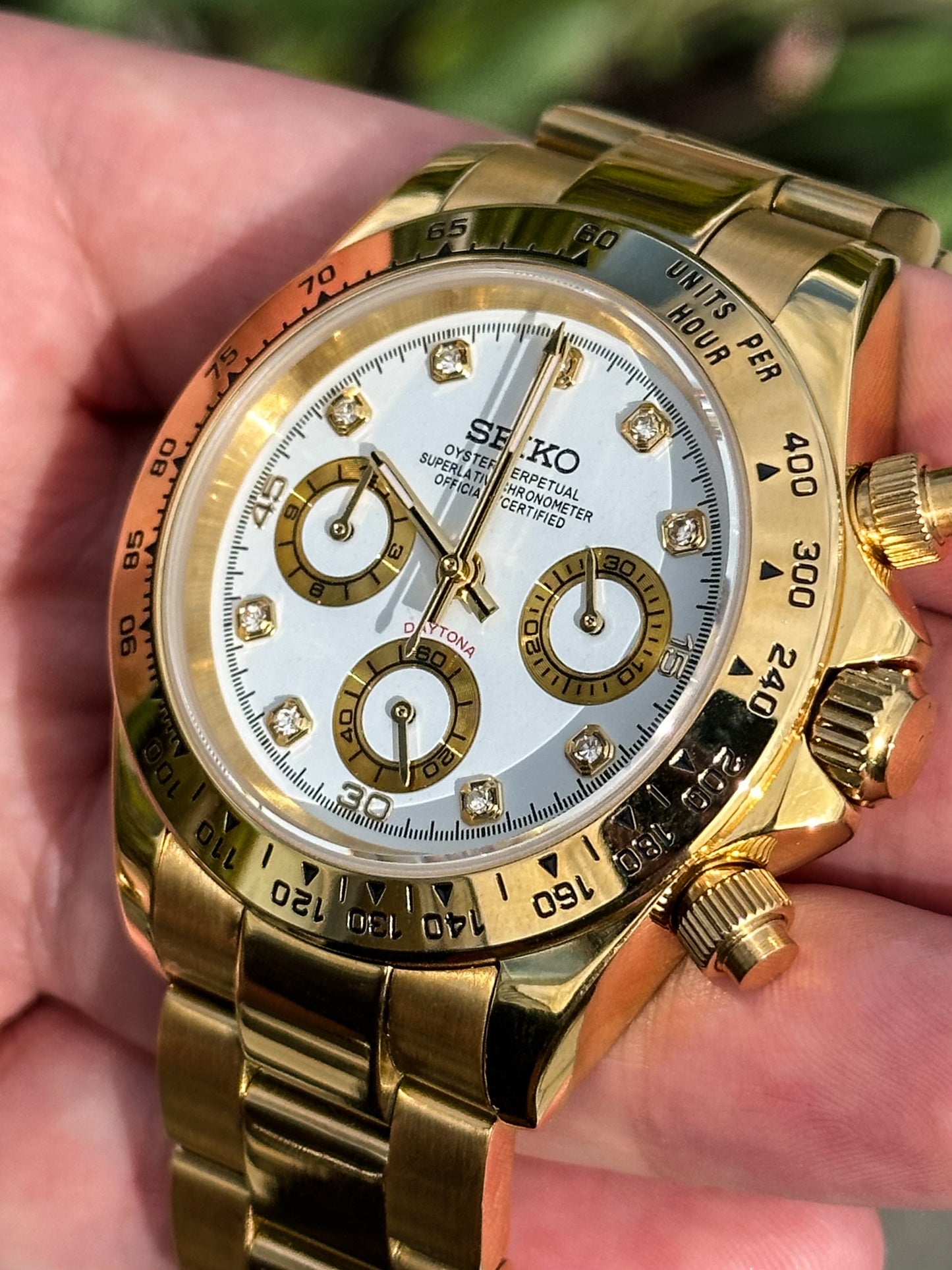 (PRE ORDER) Gold "Diamond Dial" Daytona Mod