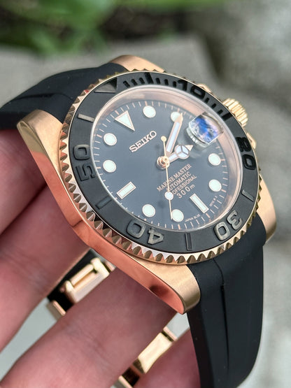 (PRE ORDER) Rosegold Yacht Master "Rubber" Mod