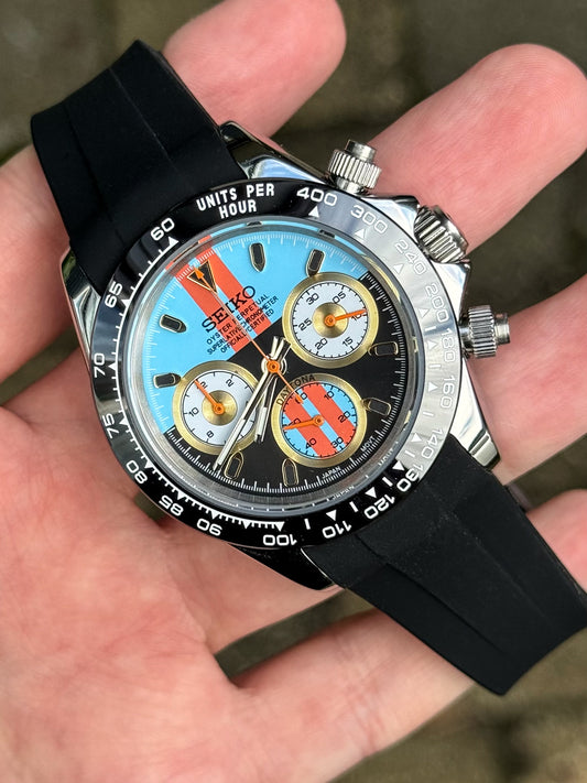 (På lager) "Blue/Orange Racing" Daytona Mod
