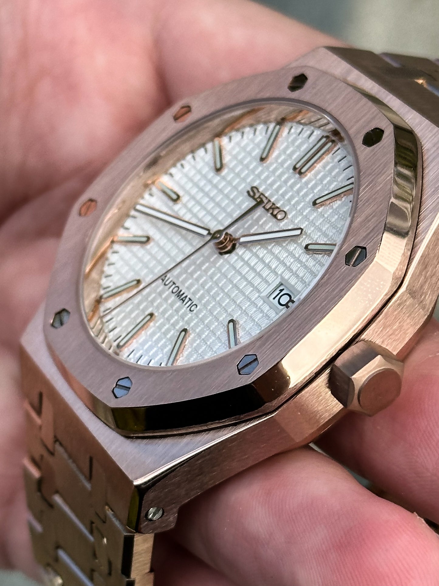 Rosegold "White Dial" Royal Oak Mod