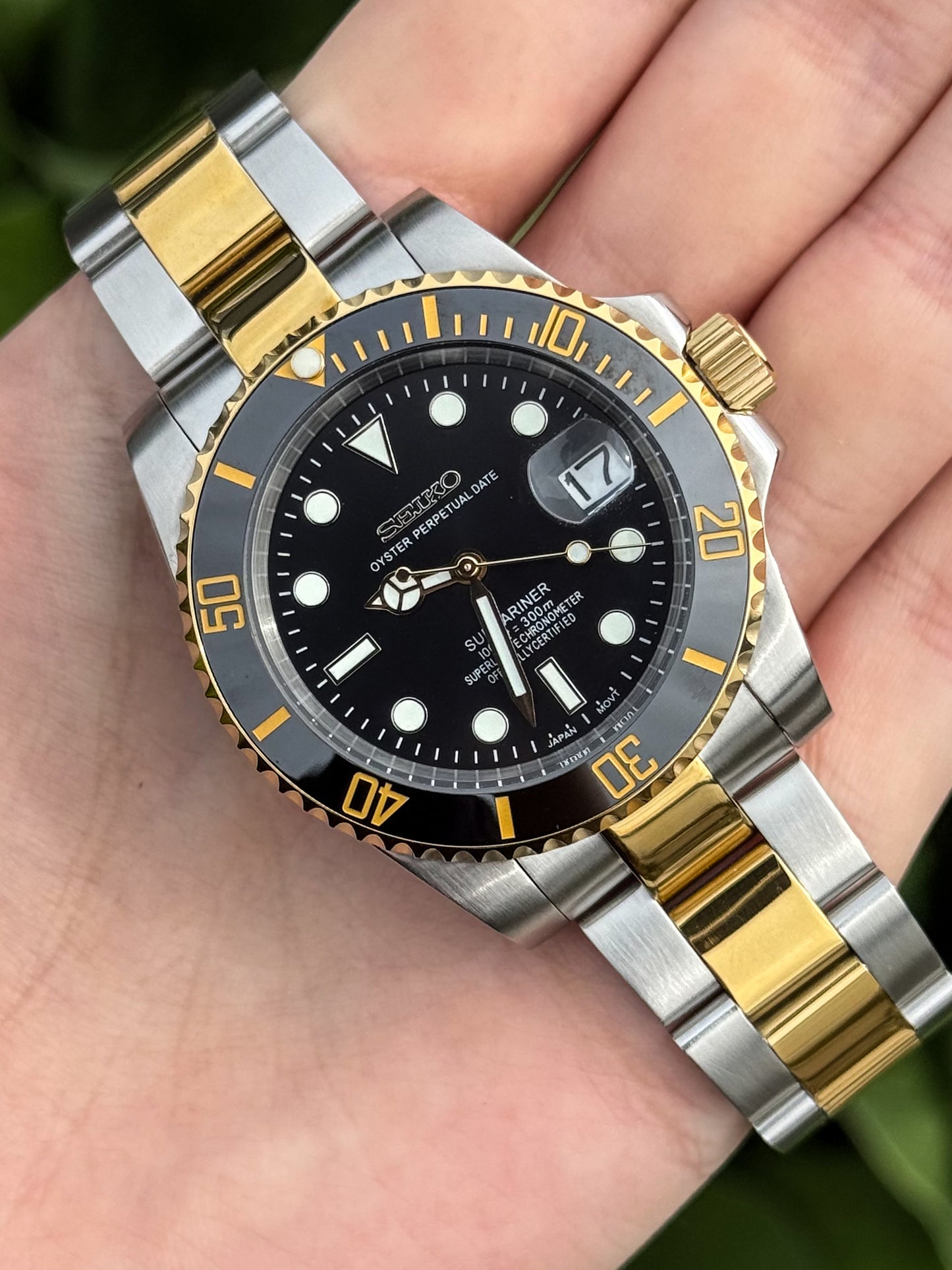 "Black & Gold"  Two Tone Submariner Mod