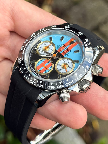 (På lager) "Blue/Orange Racing" Daytona Mod