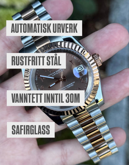 Rosegold "Olive Dial" President Mod