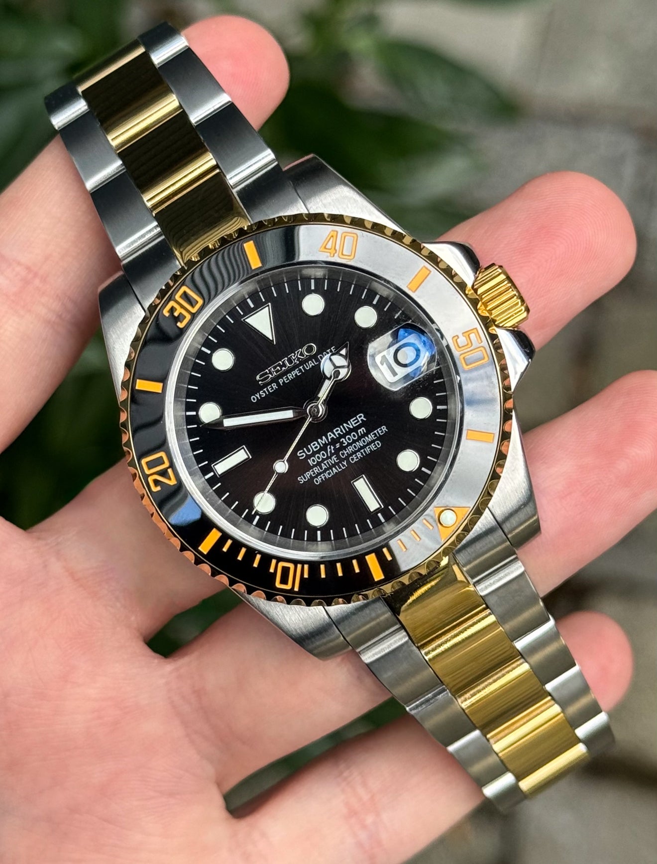 "Black &amp; Gold" Two Tone Submariner Mod