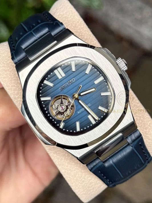 Open Heart ’Blue Dial’ Nautilus Mod