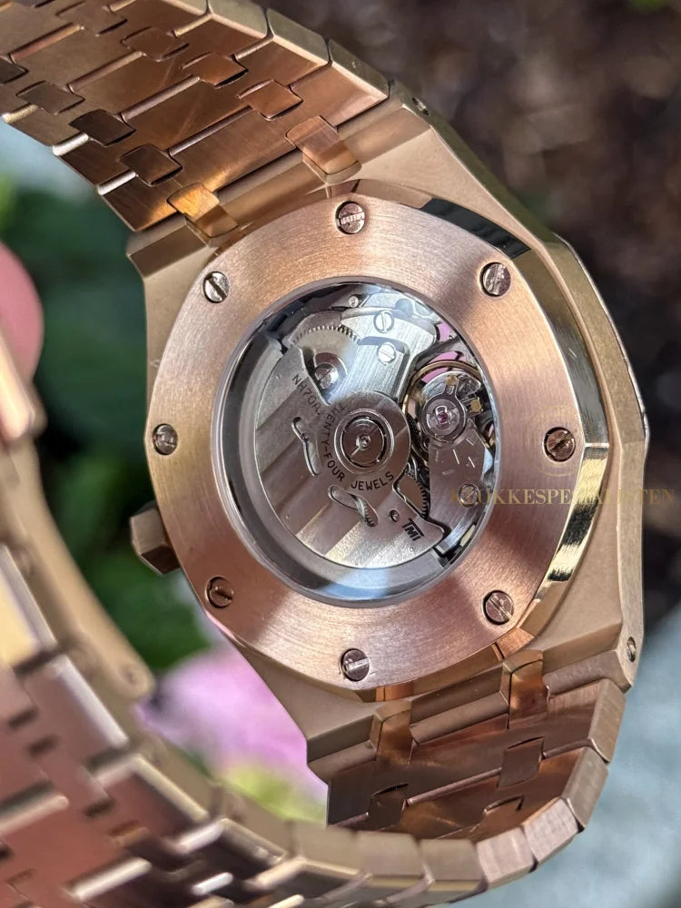 (På lager) Rosegold ’Skeleton’ Royal Oak Mod