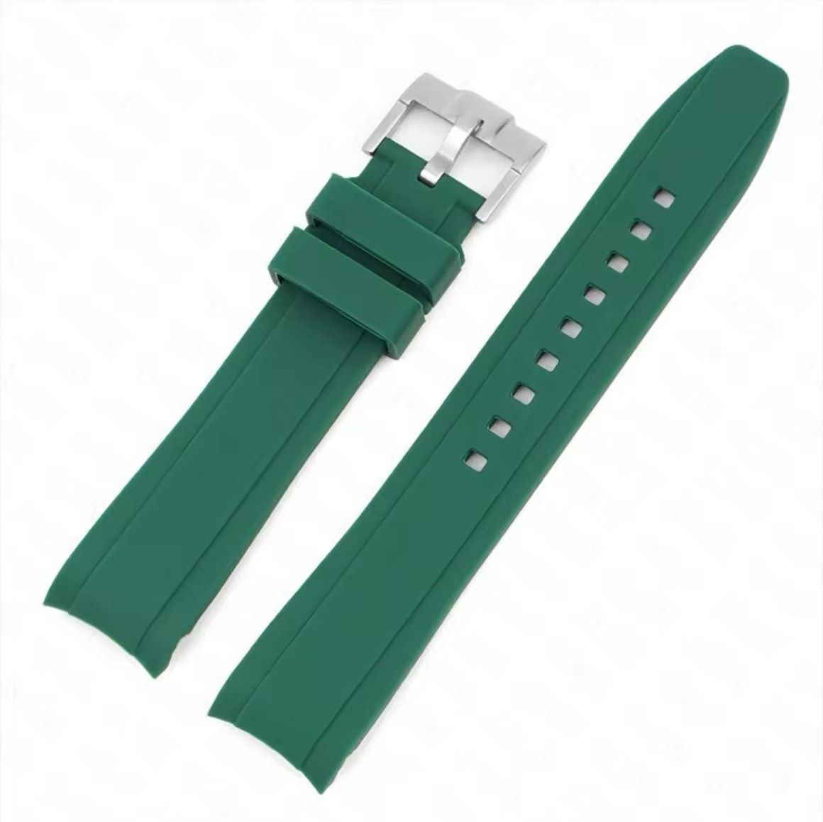 20mm Grønn Curved Gummireim