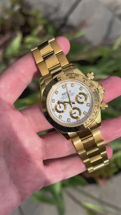 (PRE ORDER) Gold "Diamond Dial" Daytona Mod