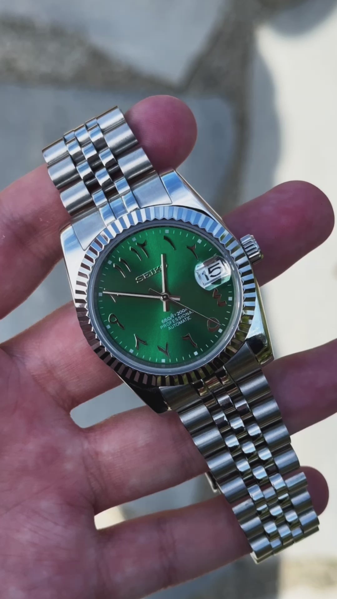 PRE ORDER Datejust Green Arabic Mod