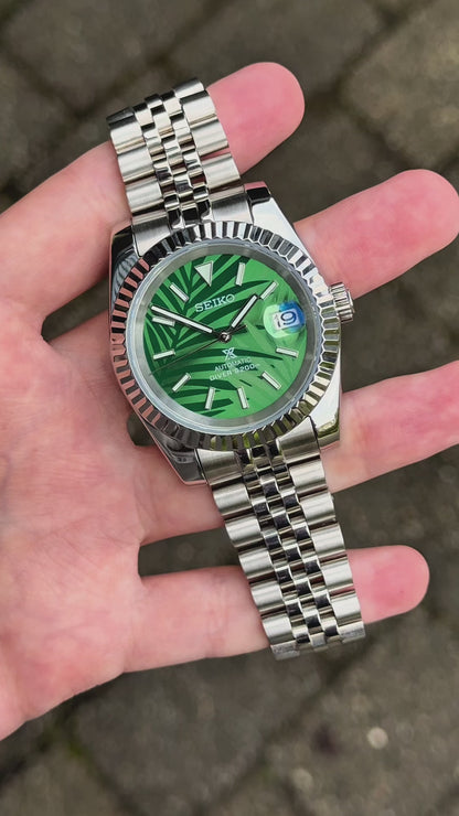 (På lager) "Green Palm" Datejust Mod