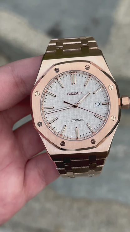 Rosegold "White Dial" Royal Oak Mod