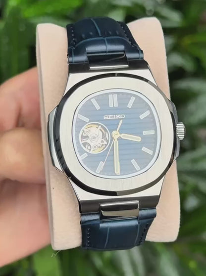 Open Heart "Blue Dial" Nautilus Mod