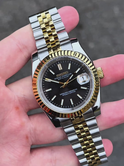 Two Tone "Black Dial" Datejust Mod