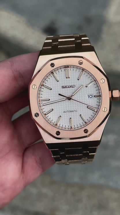 (PRE ORDER) Rosegold "White Dial" Royal Oak Mod