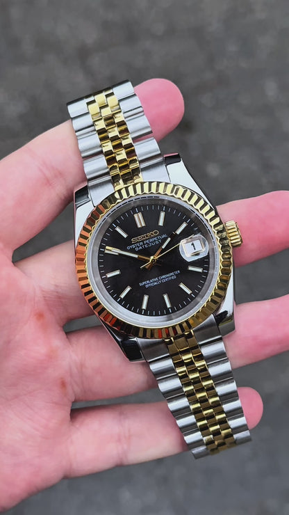 (PRE ORDER) Two Tone "Black Dial" Datejust Mod