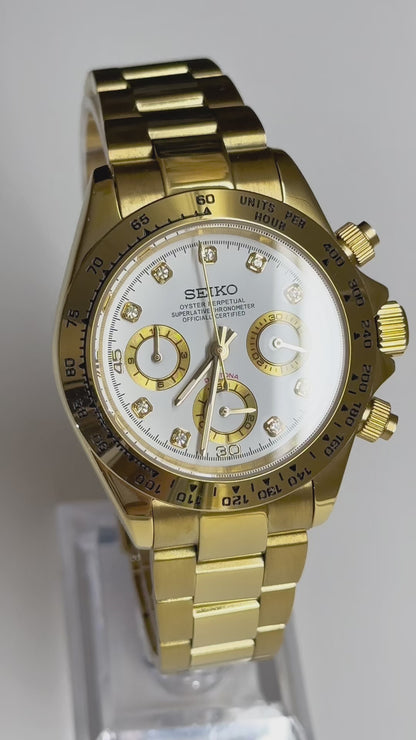 (PRE ORDER) Gold "Diamond Dial" Daytona Mod