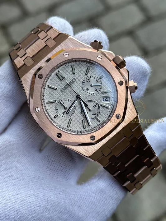 Rosegold ’White Dial’ Royal Oak Chronograph Mod