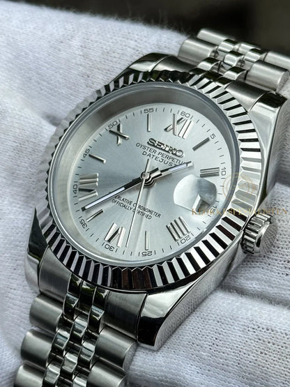 ’Silver Roman’ Datejust Mod